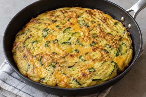 Courgette and Cheddar omelette — finished-dish illustration